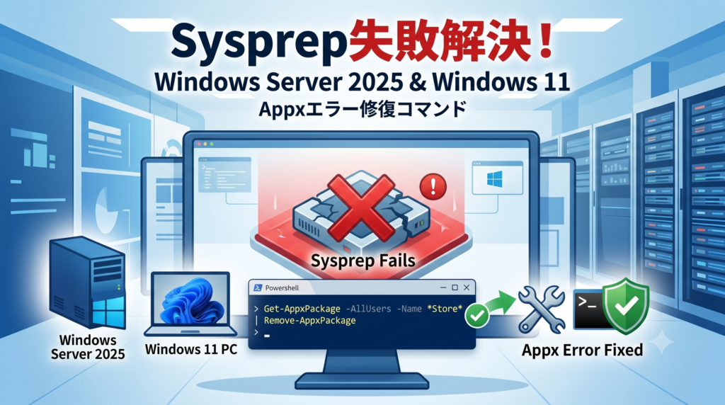 Windows11/2025 Sysprep失敗の解決法（Appx） | KITA-SAN.BLOG